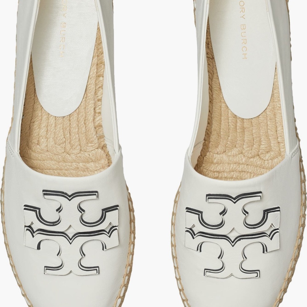 Tory Burch White Ines Espadrille Flats 9.5